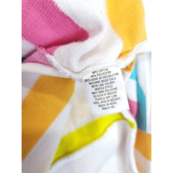 Crown & Ivy Sweater Multicolor Color Stripe Women L - Picture 9 of 10